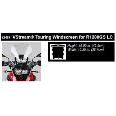 Plexi Ztechnik cestovní vysoké 49cm pro BMW R1250GS/A, R1200GS/A LC 2013-2018, čiré