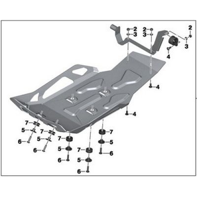 Hliníkový kryt motoru BMW pro R1200GS/A LC 2013-2018, černý