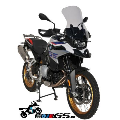 Vysoké cestovní plexi Ermax 55cm pro BMW F850GS, lehce kouřové