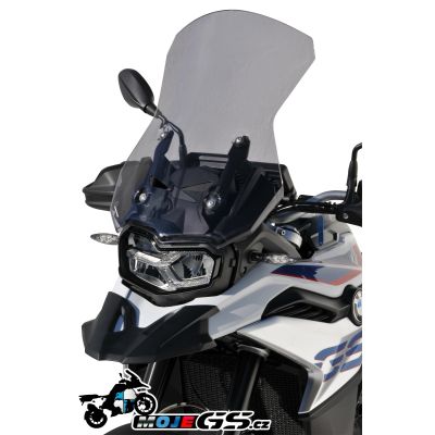 Vysoké cestovní plexi Ermax 55cm pro BMW F850GS, lehce kouřové