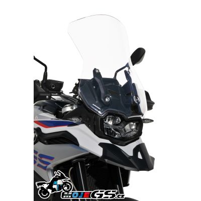 Vysoké cestovní plexi Ermax 55cm pro BMW F850GS, čiré