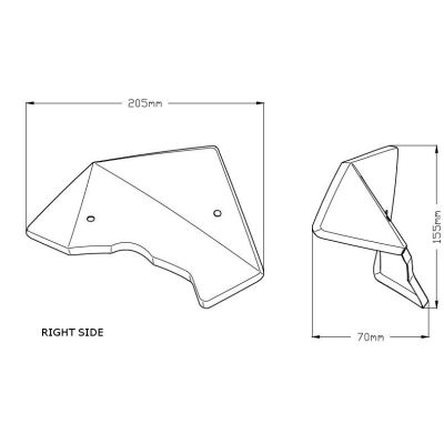 Kryty vstřiků Puig pro R1250GS, R1200GS LC 2013-2018, černé