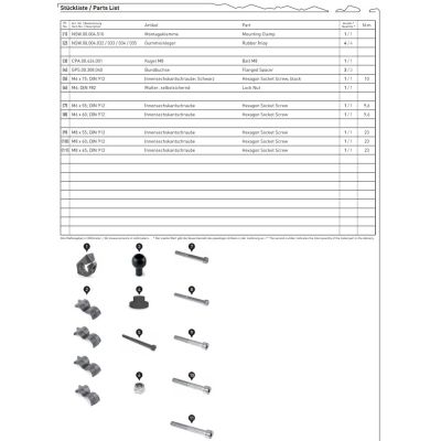 Univerzální držák RAM kloubu na řidítka, padáky, horní brýle