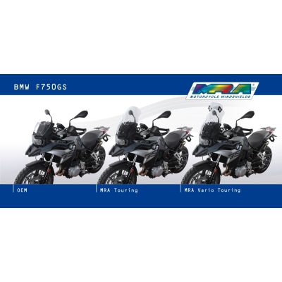 Plexi MRA Touring 45cm pro BMW F750GS, lehce kouřové