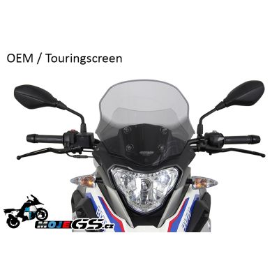 Sportovní plexi MRA Touring 34cm pro BMW G310GS, čiré
