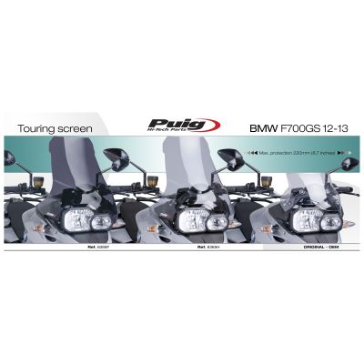 Cestovní plexi Puig 41cm pro BMW F700GS, čiré