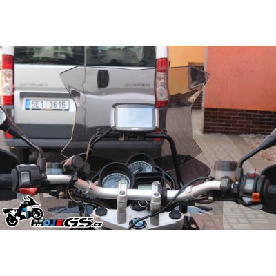 Sportovní plexi WRS 43cm pro BMW R1200GS/A 2004-2012, kouřové