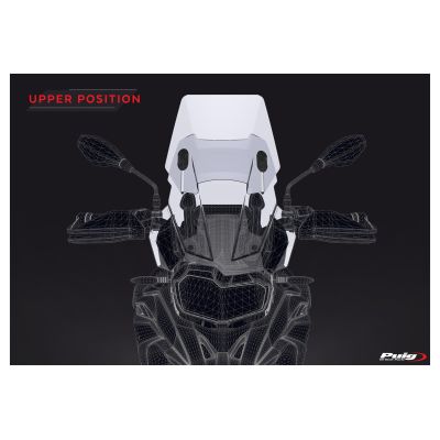 Nastavitelné plexi Puig 48-57cm pro BMW F850GS, tmavě kouřové