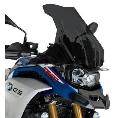 Vysoké cestovní plexi Puig 53cm pro BMW F850GS/Adventure, tmavě kouřové