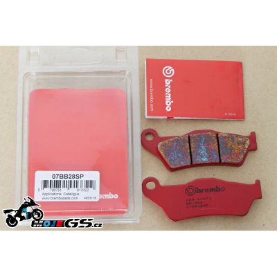 Sada brzdových destiček Brembo 07BB28SP na zadní kotouč pro BMW R1200GS/A 2004-2012, R1150GS/A, R1100GS, R850GS