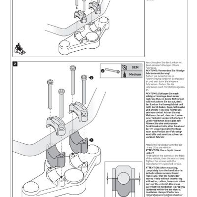 Zvýšení řidítek o +30mm SW-Motech pro R1200GS Adventure 2006-2013, R1200GS 2004-2007, F800GS Adventure, černé