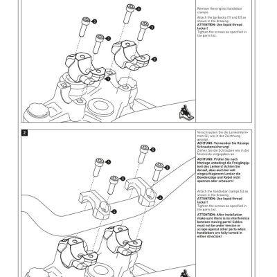 Zvýšení řidítek SW-Motech o 32mm nahoru, 25mm dozadu pro R1250GS/A, R1200GS/A LC 2013-2018, stříbrné