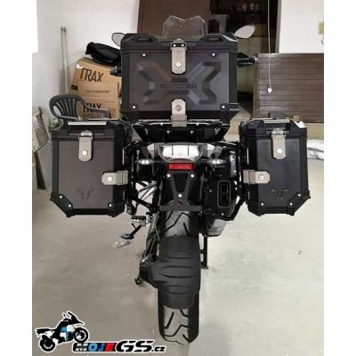 3x ALU kufry SW-Motech Trax Adventure + tašky + nosiče pro R1250GS, R1200GS LC 2013-2018, černé