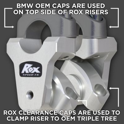 Zvýšení řidítek ROX o 50mm s nastavitelným sklonem pro R1250GS/A, R1200GS/A LC 2013-2018