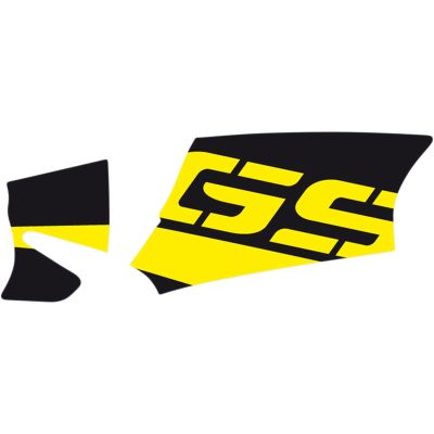 Samolepka "GS" na kardan pro R1200GS/A 2004-2012, žluto-černá