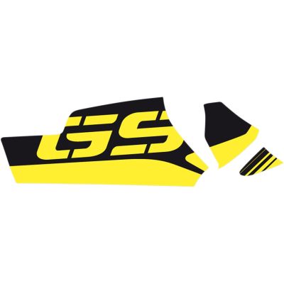 Samolepka "GS" na kardan pro R1250GS/A, R1200GS/A LC 2013-2018, žluto-černá