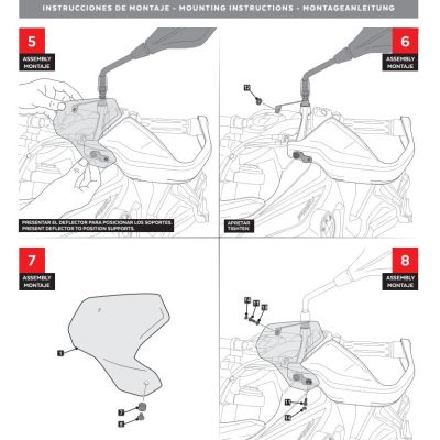 Rozšiřující deflektory Puig pro BMW F850GS/A, F750GS, tmavě kouřové
