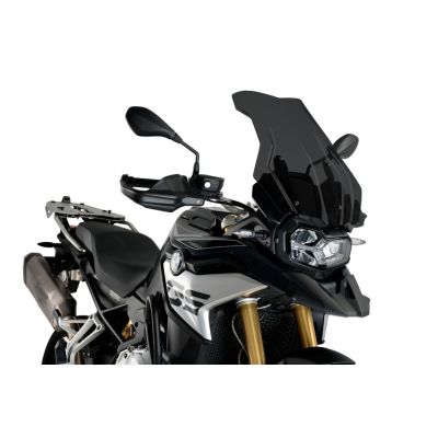 Vysoké cestovní plexi Puig 53cm pro BMW F850GS/Adventure, tmavě kouřové