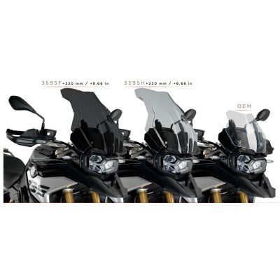 Vysoké cestovní plexi Puig 53cm pro BMW F850GS/Adventure, lehce kouřové