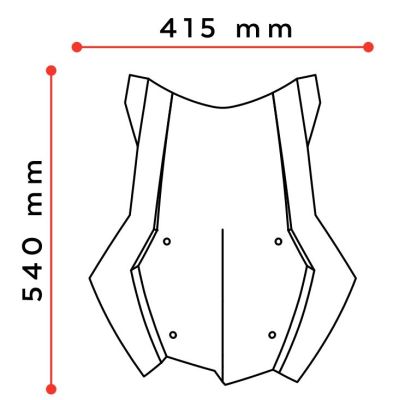 Vysoké cestovní plexi Puig 53cm pro BMW F750GS, tmavě kouřové