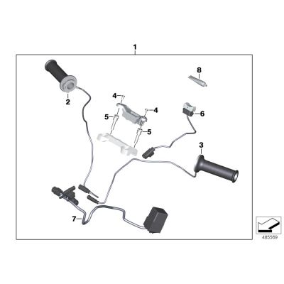 Sada originálních vyhřívaných rukojetí pro BMW G310GS