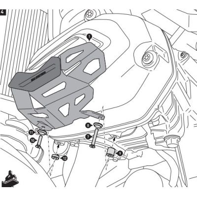Ochranné kryty víka ventilů SW-Motech pro R1250GS/A 2018+, černé