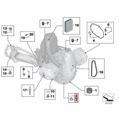 Vypouštěcí šroub motorového oleje R1200GS/A 2004-2012, R1150GS/A, R1100GS