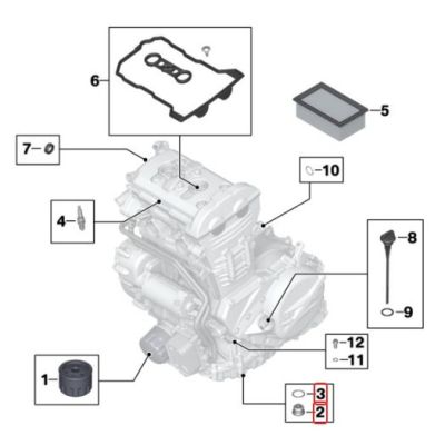 Vypouštěcí šroub motorového oleje F800GS/A, F700GS, F650GS 2008-2012, F650GS/Dakar, G650GS
