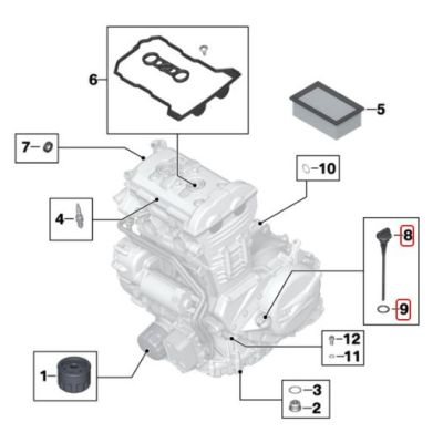 Plastová olejová zátka s měrkou pro F800GS/A, F700GS, F650GS 2008-2012