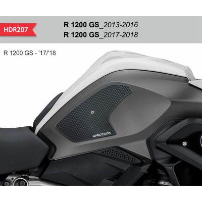2-dílný set tankpadů na nádrž R1250GS, R1200GS LC 2013-2018, černý