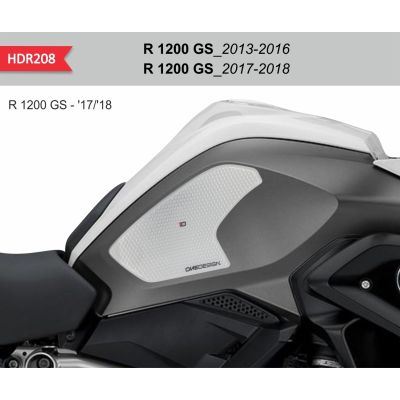 2-dílný set tankpadů na nádrž R1250GS, R1200GS LC 2013-2018, transparentní