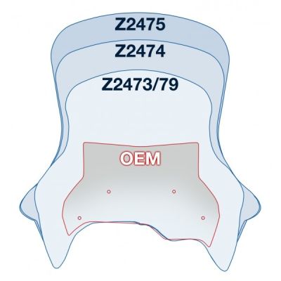 Sportovní plexi ZTechnik V-Stream 35cm pro BMW F700GS, tmavě kouřové