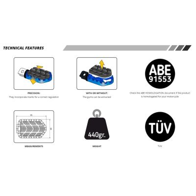 Přední enduro stupačky Puig pro R1250GS/A, R1200GS/A LC 2013-2018