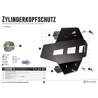 Ochranné kryty Wunderlich do originálních padacích rámů pro R1250GS/A 2018+, stříbrné