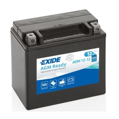 Baterie Exide AGM 12V 12Ah pro BMW R1250GS/A, R1200GS/A LC 2013-2018, R1200GS/A 2004-2012, F800GS/A, F700GS, F650GS 08-12