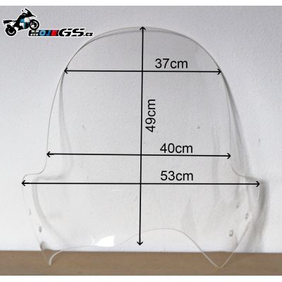 Plexi Moose Racing 49cm pro R1150GS Adventure, čiré