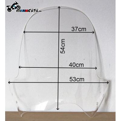 Plexi Moose Racing 54cm pro R1150GS Adventure, čiré