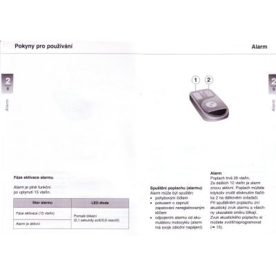 Dálkový ovladač alarmu BMW pro R1200GS/A 2004-2012, R1150GS/A, F800GS/A, F700GS, F650 2008-2012, G650GS