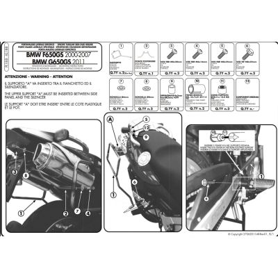 Nosiče bočních kufrů Givi/Kappa pro BMW F650GS/Dakar 2000-2007, G650GS
