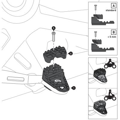 Rozšíření brzdové páky SW-Motech pro R1250GS, R1200GS LC 2013-2018