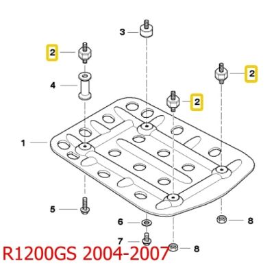 Silentblok krytu motoru pro R1200GS/A 2004-2012, F800GS/A, F700GS, F650GS 2008-2012, G310GS