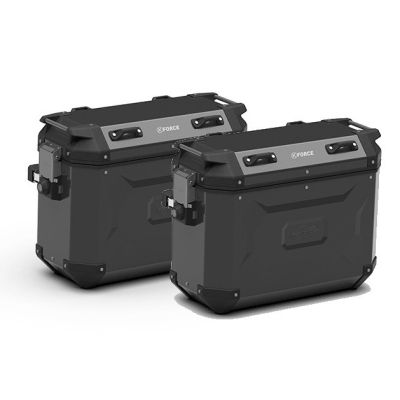 Sada bočních hliníkových kufrů Kappa 2x 37L, černé