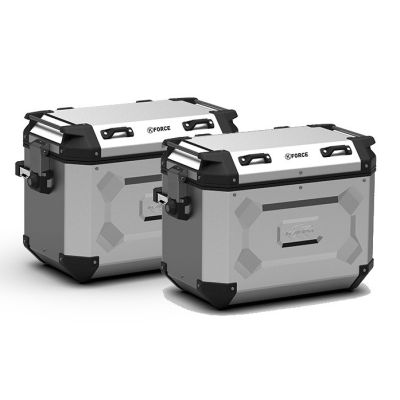 Sada bočních hliníkových kufrů Kappa 2x 48L, stříbrné