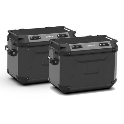 Sada bočních hliníkových kufrů Kappa 2x 48L, černé