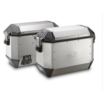 Sada bočních hliníkových kufrů Kappa 2x 35L, stříbrné