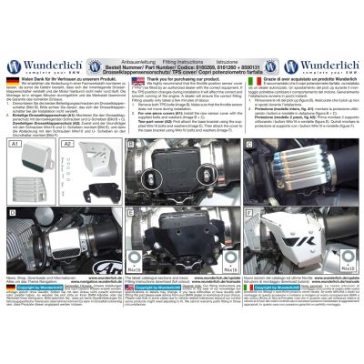 Kryt snímače škrtící klapky Wunderlich pro R1150GS/A, R1100GS, stříbrný