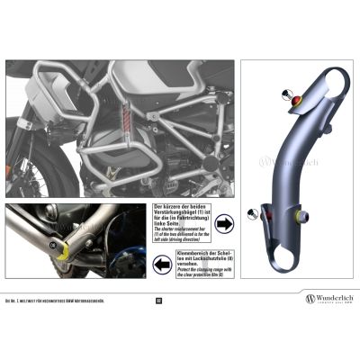 Nerezová výztuha Wunderlich pro originální spodní rám s rozšířením R1250GS Adventure