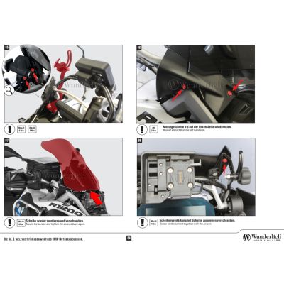 Antivibrační výztuha plexi Wunderlich pro BMW R1250GS/A 2018+, R1200GS/A LC 2013-2018