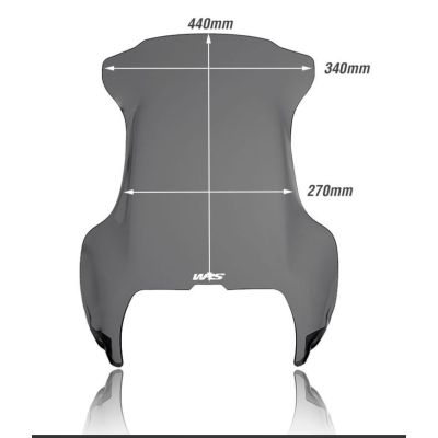 Plexi WRS 44cm pro BMW R1100GS, tmavěkouřové