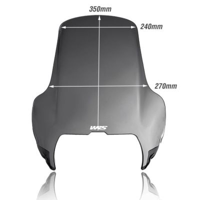 Plexi WRS 35cm pro BMW R1100GS, tmavě kouřové